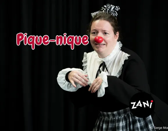 Clown couple in a dramatic comedic scene