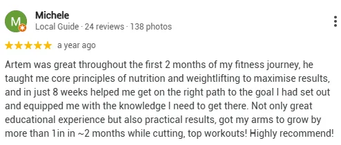 "Before and after transformation – 12 week fat loss Archway"