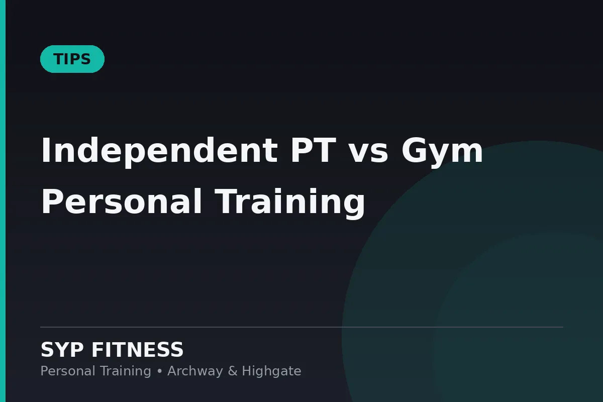 Personal trainer coaching a one-on-one session in Archway