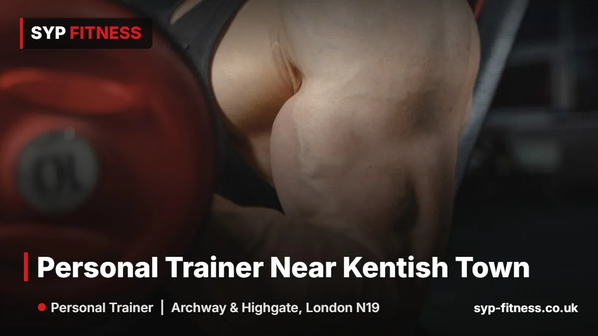 Close-up of an arm lifting a dumbbell in a gym - Personal Trainer Near Kentish Town, SYP Fitness, Archway N19