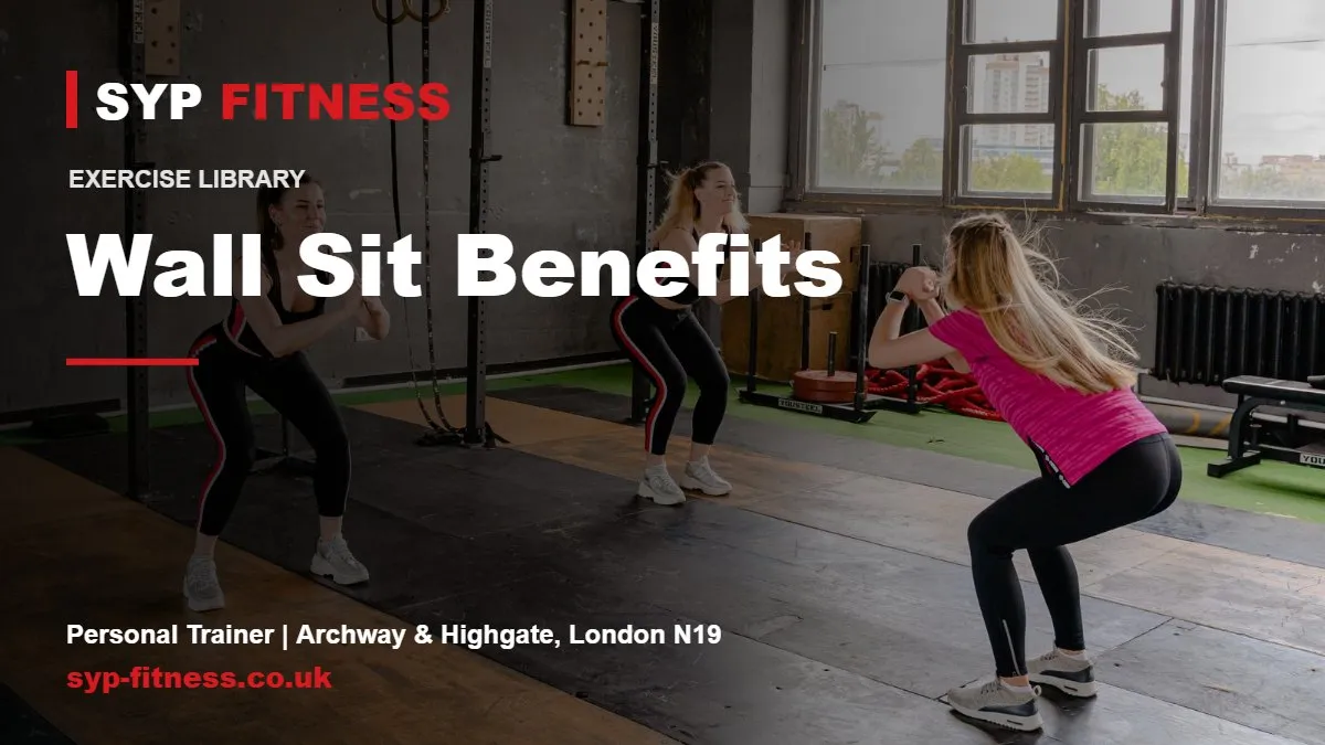 Group of women doing squats in a gym - Wall Sit benefits, SYP Fitness personal trainer in Archway, London N19