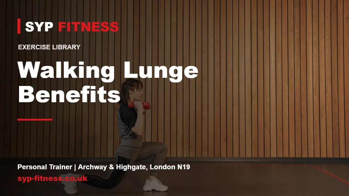 Woman exercising with dumbbells - Walking Lunge benefits, SYP Fitness personal trainer in Archway, London N19
