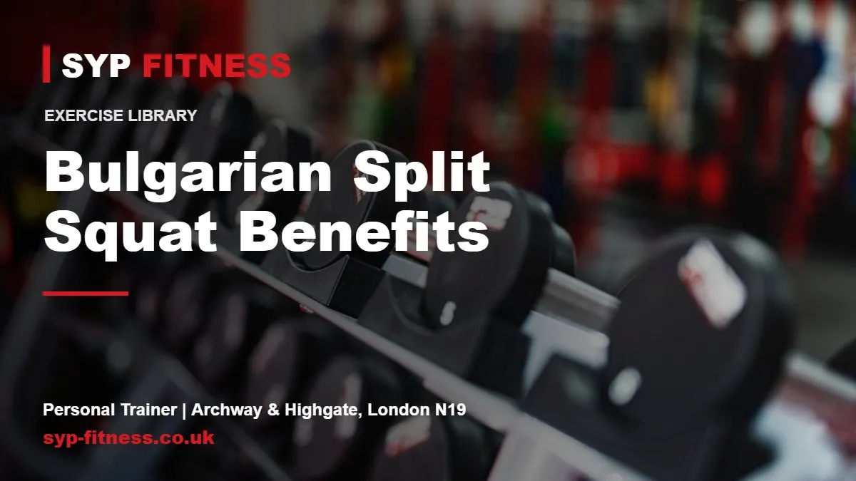 Row of dumbbells in a gym - Bulgarian Split Squat benefits, SYP Fitness personal trainer in Archway, London N19