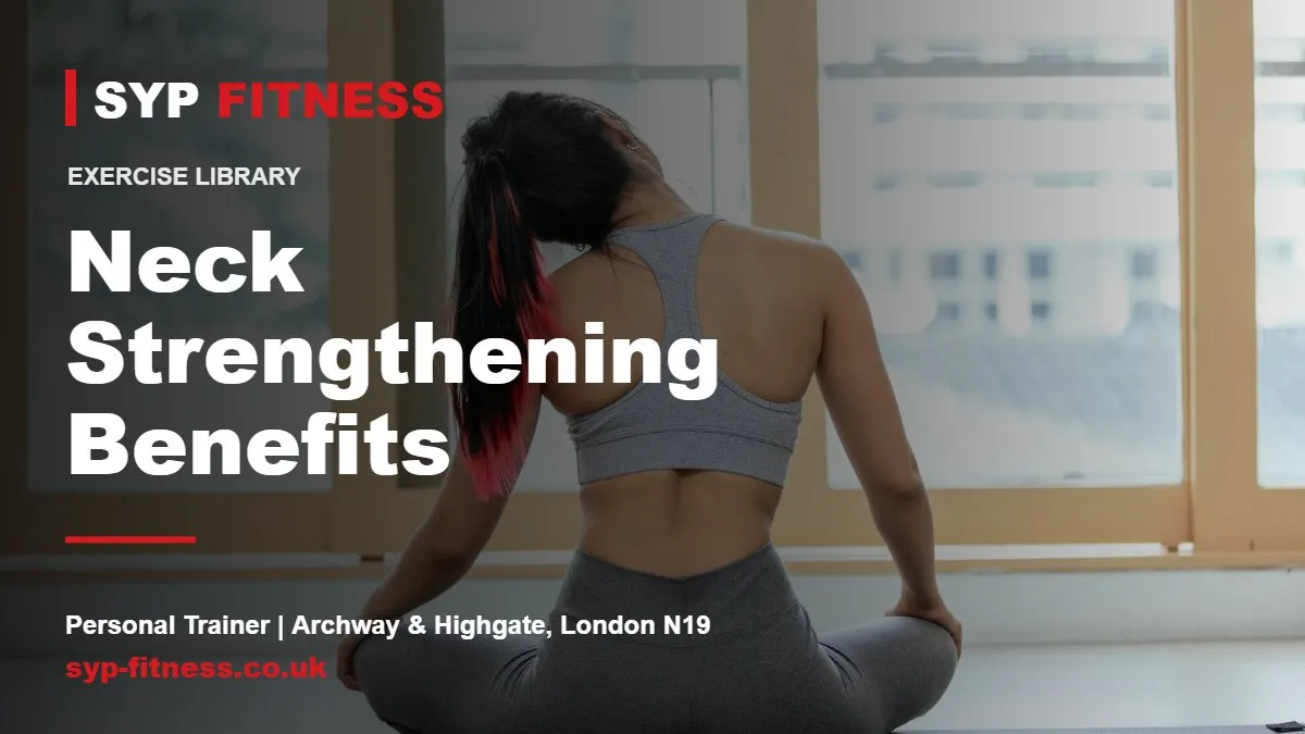 Woman on a mat stretching her neck - Neck Strengthening benefits, SYP Fitness personal trainer in Archway, London N19