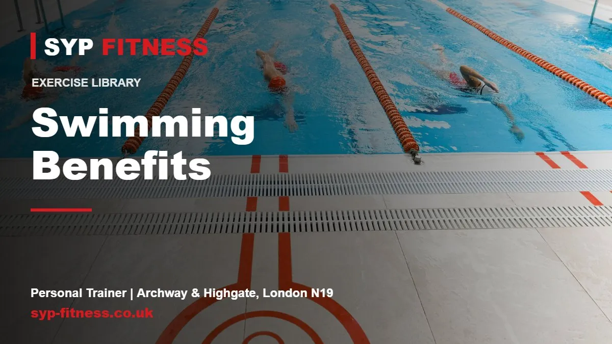 Swimmers doing freestyle in an indoor pool - Swimming benefits, SYP Fitness personal trainer in Archway, London N19