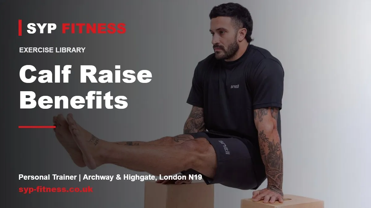 Man in black sportswear in a studio - Calf Raise benefits, SYP Fitness personal trainer in Archway, London N19