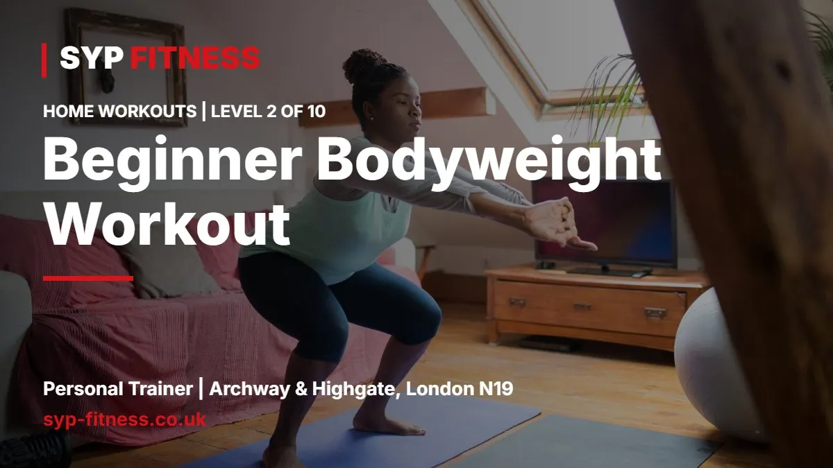 Person doing a kitchen counter push-up at home - Beginner Bodyweight Workout at Home: Level 2, SYP Fitness personal trainer Archway N19