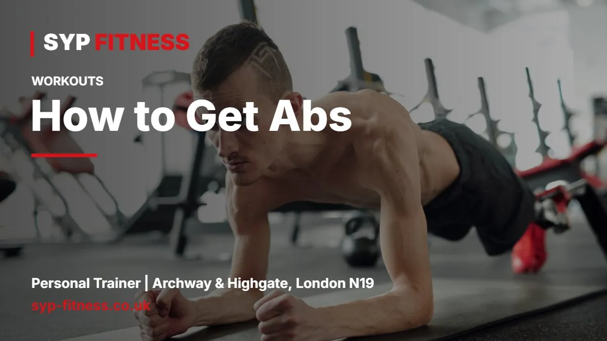 Man doing an ab wheel rollout on a gym floor - How to Get Abs: Body Fat, Core Training and Real Timelines, SYP Fitness personal trainer Archway N19