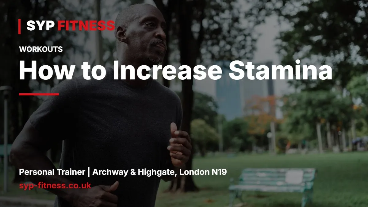 Man running uphill on a park path in the morning - How to Increase Stamina: Build Your Cardio Base Step by Step, SYP Fitness personal trainer Archway N19