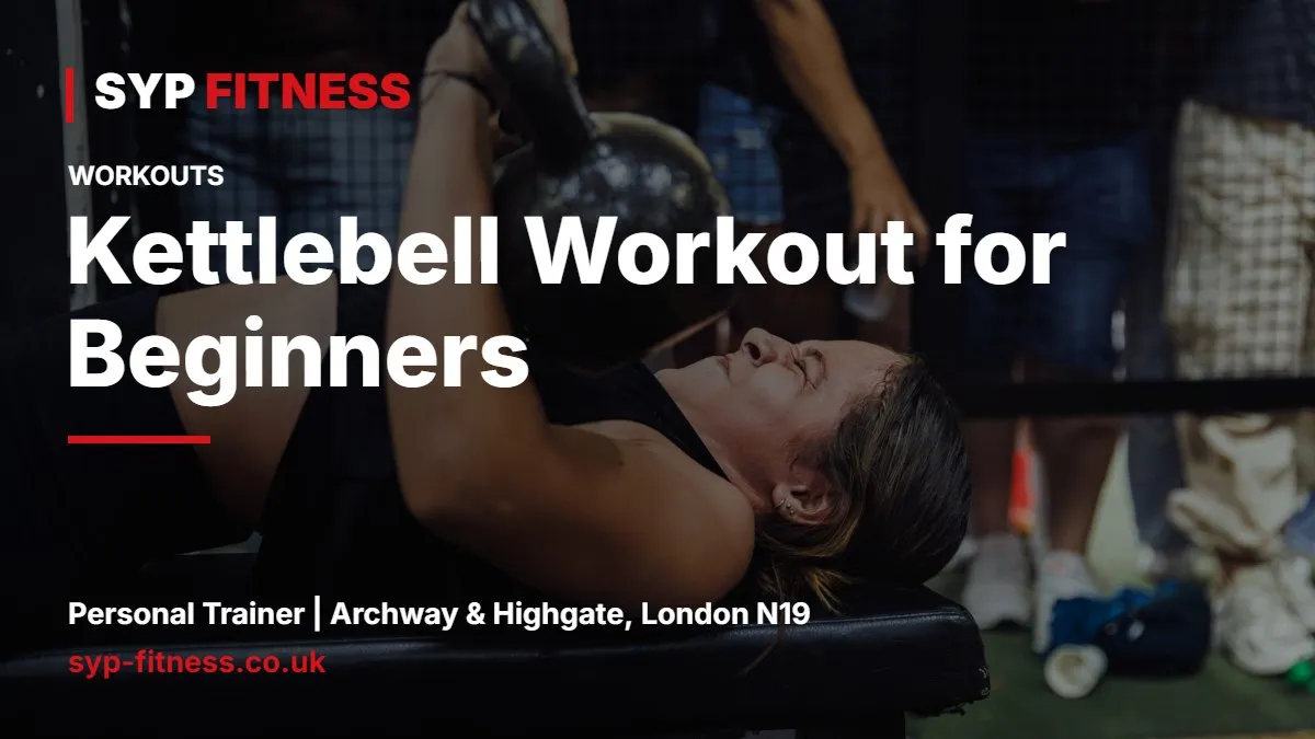 Woman lifting a single kettlebell in a bright studio - Kettlebell Workout for Beginners: A Simple 4-Week Plan, SYP Fitness personal trainer Archway N19