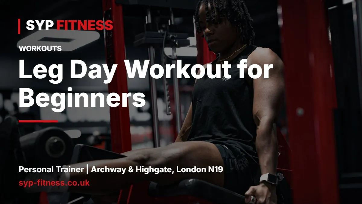 Woman doing a goblet squat in a gym with a coach watching - Leg Day Workout for Beginners: A Simple 8-Week Gym Plan, SYP Fitness personal trainer Archway N19