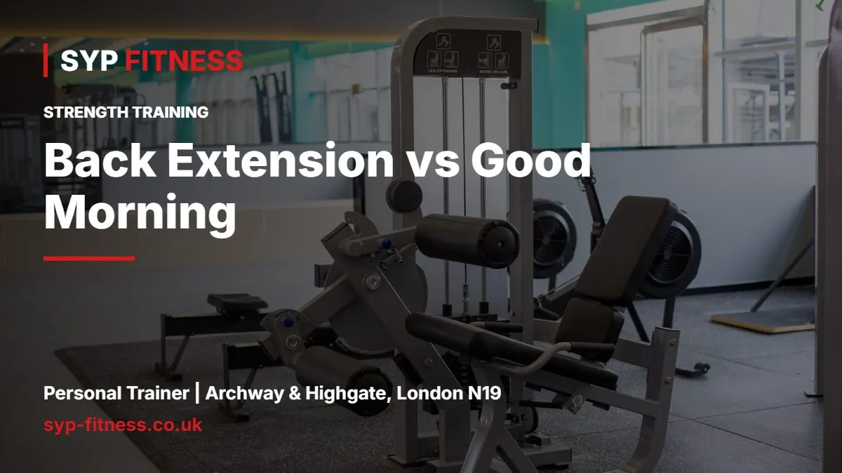 Gym interior with strength machines - Back Extension vs Good Morning: Which Is Better for You?, SYP Fitness personal trainer Archway N19