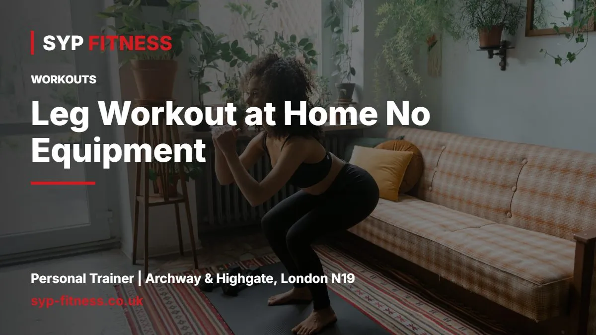 Woman doing squats on a mat at home - Leg Workout at Home No Equipment: Make Bodyweight Hard, SYP Fitness personal trainer Archway N19