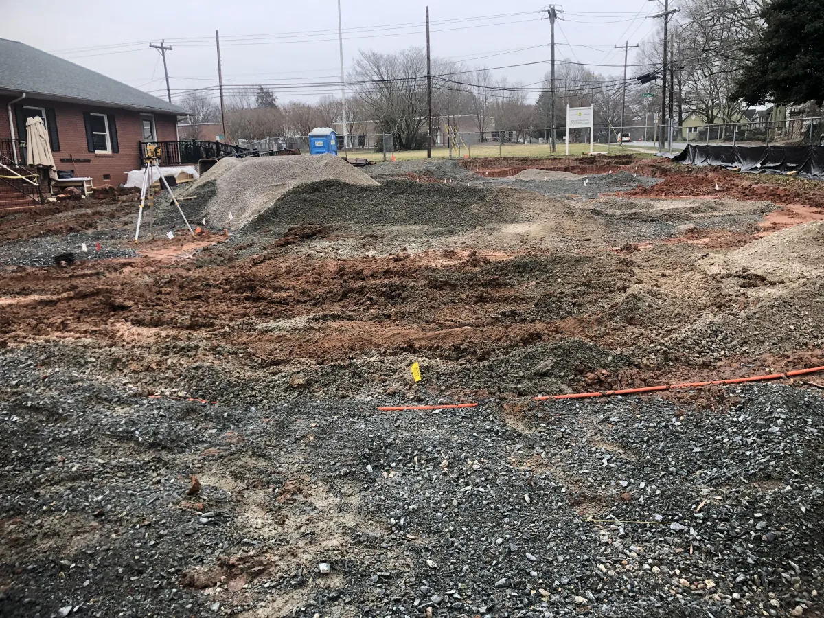 site prep and survey for excavating in saginaw