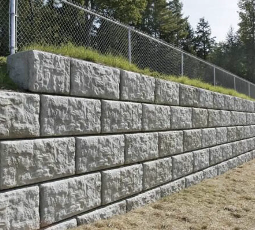 Large concrete retaining wall in Michigan 
