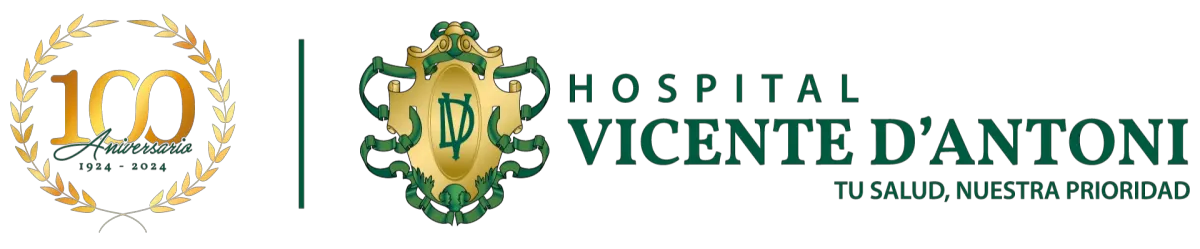 Logo Hospital Vicente D'Antoni, Color Verde y Amarillo 