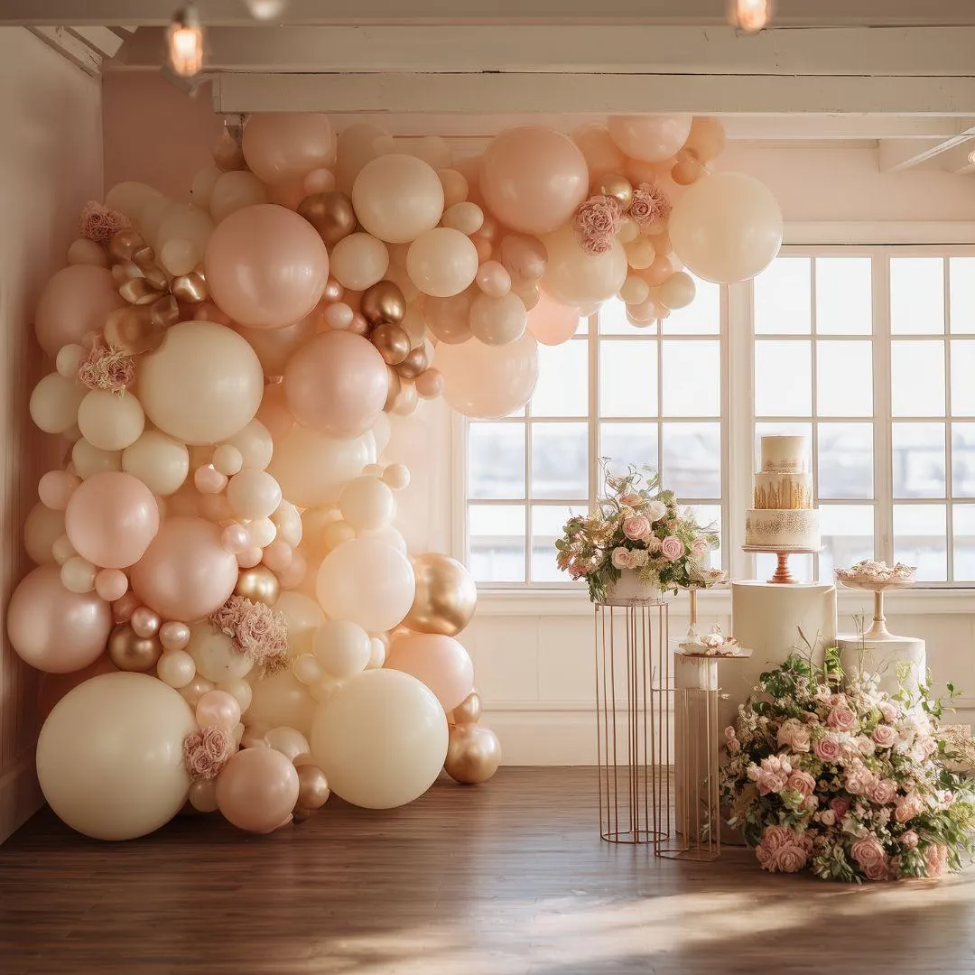 elegant wedding balloon installations