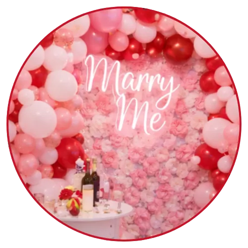 Romantic backdrops for photo ops & proposals