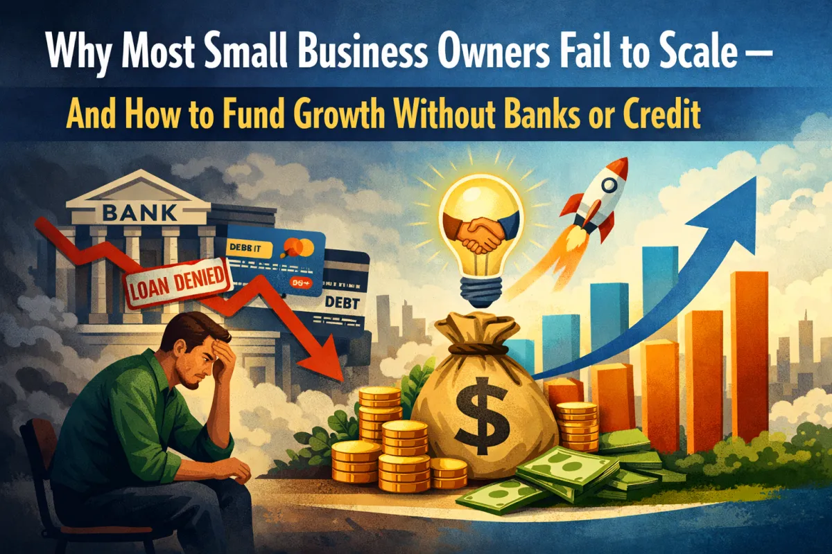 Why Most Small Business Owners Fail to Scale — And How to Fund Growth Without Banks or Credit