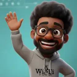 A modern family of three, diverse in age and ethnicity, gathered in a bright living room, using multiple devices seamlessly connected to Wi-Fi. The background features soft blue and white tones, evoking reliability and comfort.