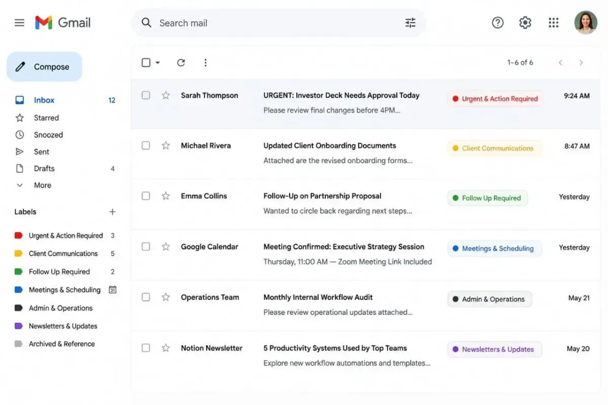 Inbox Management Workflow