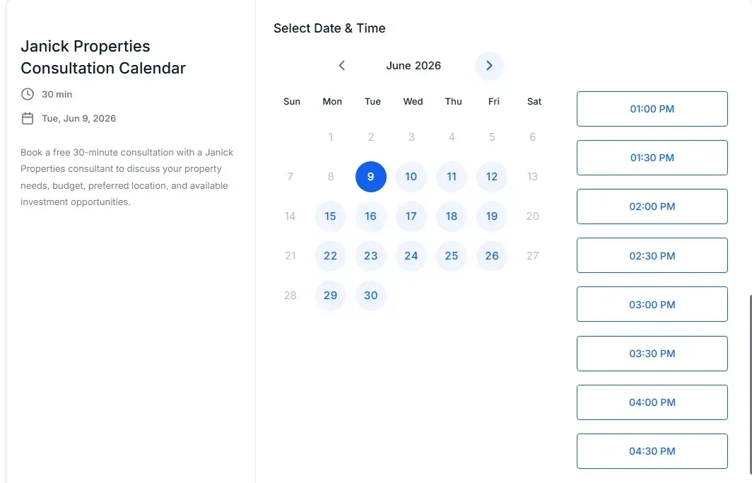 Meeting request and scheduling interface