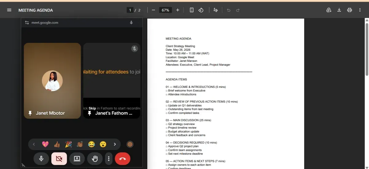 Meeting Coordination Workflow