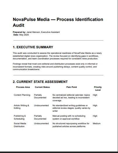 Audit Report Page 1
