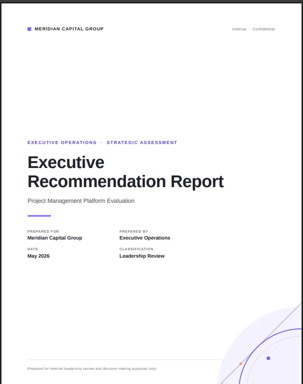 Recommendation Report Cover