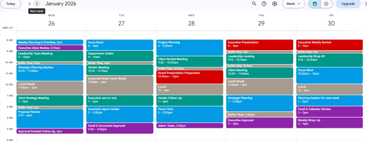 Calendar Management Workflow