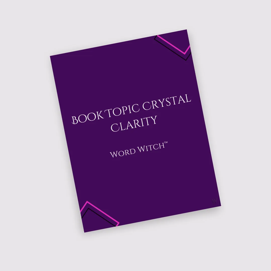 Book Topic Crystal Clarity Workbook