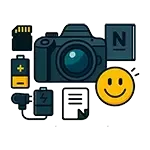 Matériel photo à prévoir pour une sortie nocturne à Granville : appareil, batterie, carte mémoire, trépied, bonne humeur