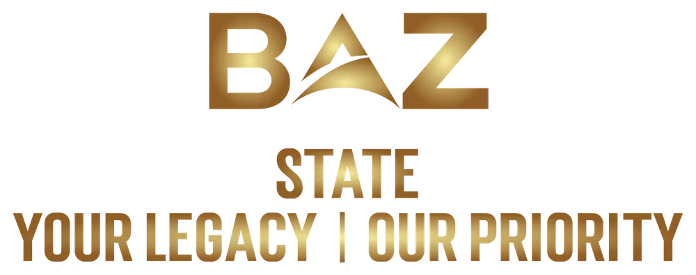 BAZ STATE Logo - Providing Insurance and Mortgage Solutions
