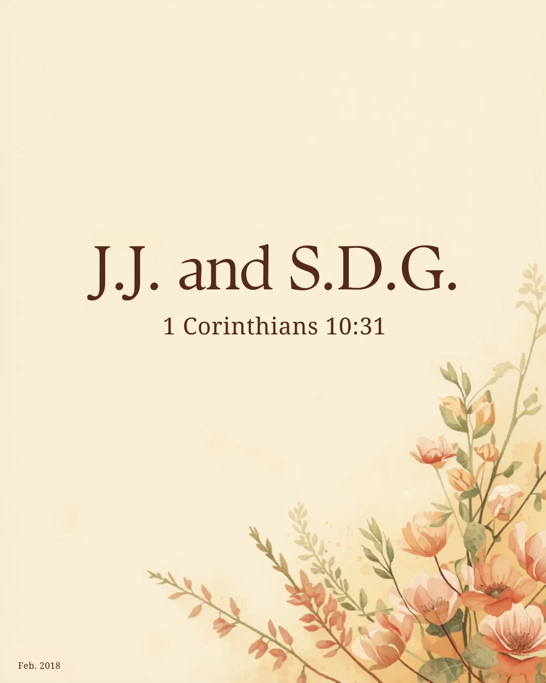 J.J. and S.D.G.
