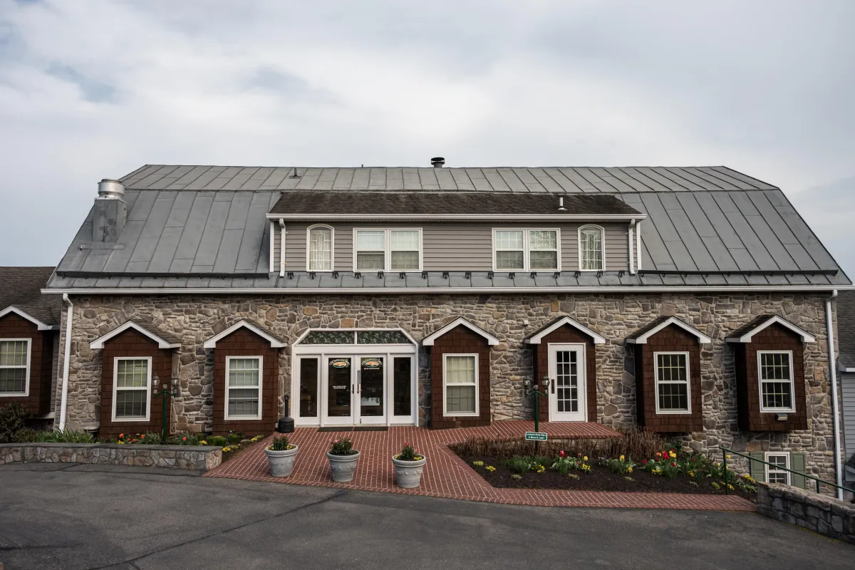 Scenic view of Morningside Inn, a private wedding venue nestled in the rolling hills of Frederick, Maryland