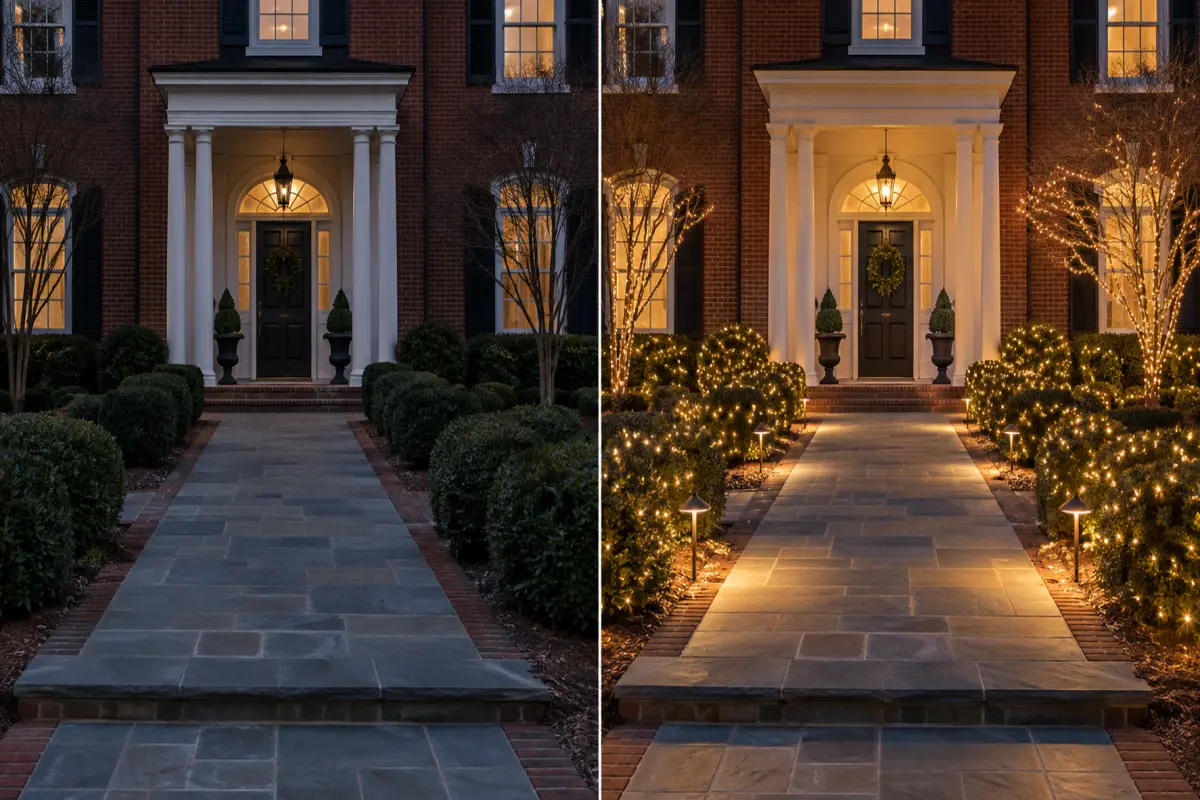 Landscape and Pathway Christmas Lights