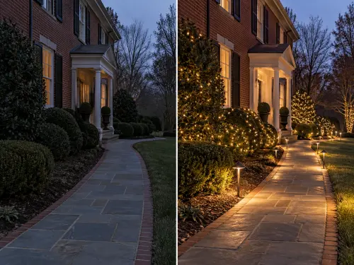 Landscape and Pathway Christmas Lights in Lynchburg