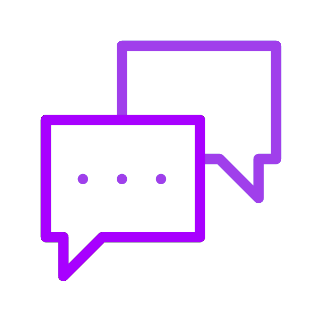 purple writing message new text icon