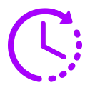 clock purple icon
