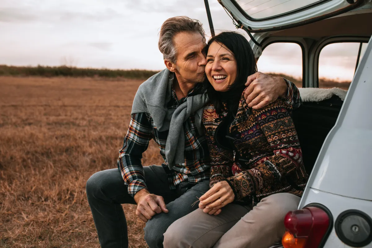 Happy retired couple