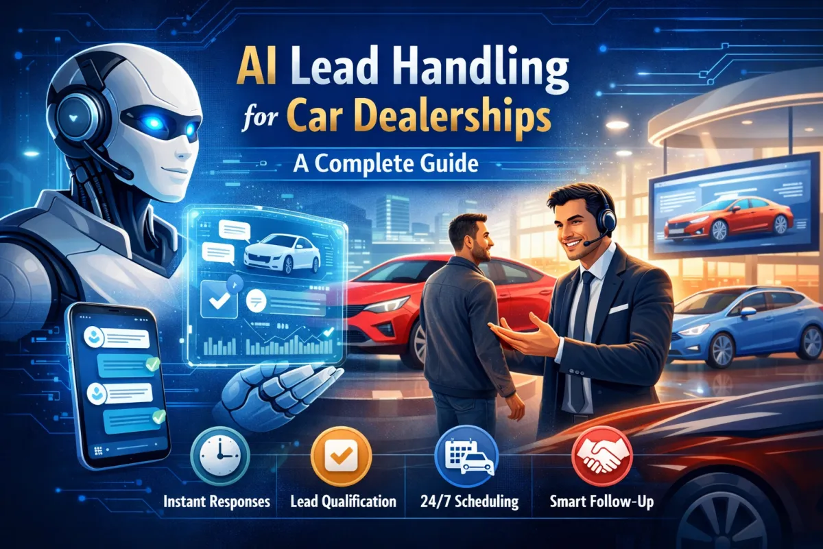 AI lead handling system helping car dealerships respond to customer inquiries, qualify leads, and schedule test drives automatically