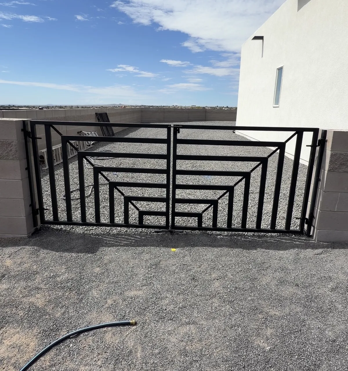 Custom Double Swing Gate With Custom Design