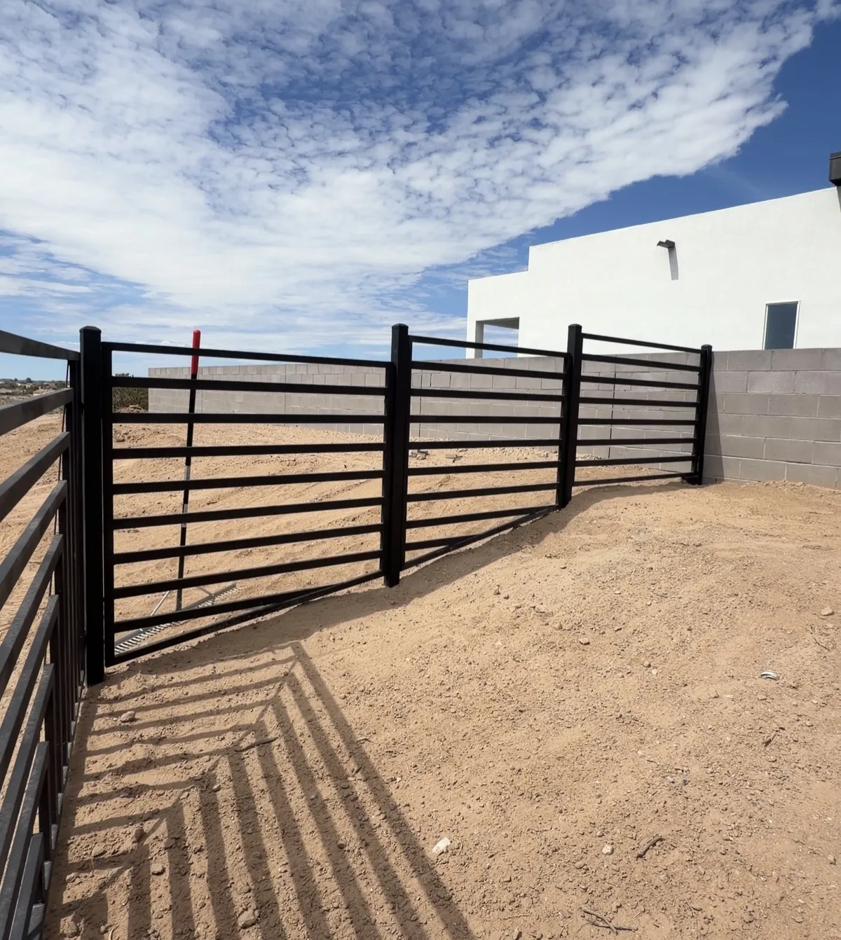 Custom Fence with Nice Custom Slope