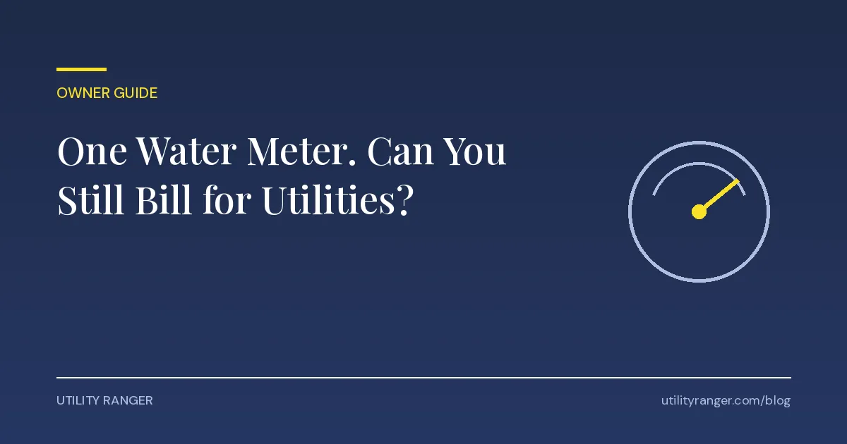One water meter apartment building: can a landlord bill residents for utilities, Utility Ranger