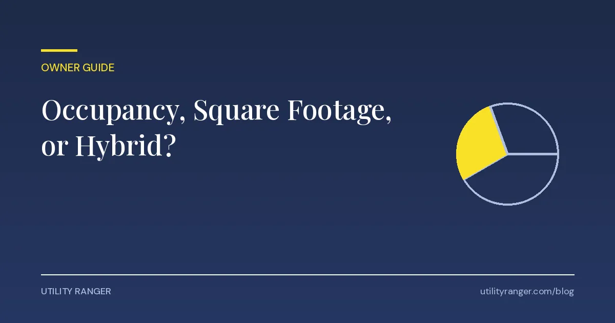 Occupancy, square footage, or hybrid RUBS allocation method comparison, Utility Ranger