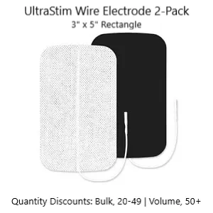 3" x 5" Rectangle Ultra Stim Wire Electrode 2-Pack