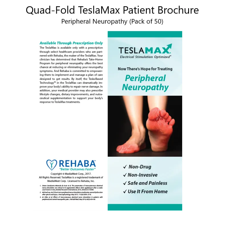 Quad-Fold TeslaMax Patient Brochure, Peripheral Neuropathy (50PK)
