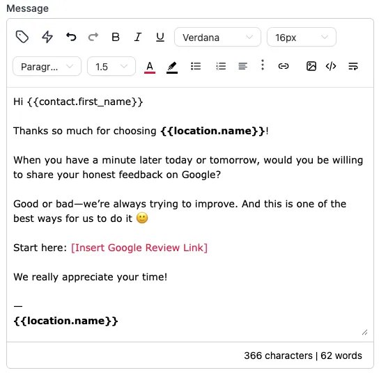 Emails template; Get Google Reviews With This Nurturely+ Workflow Automation