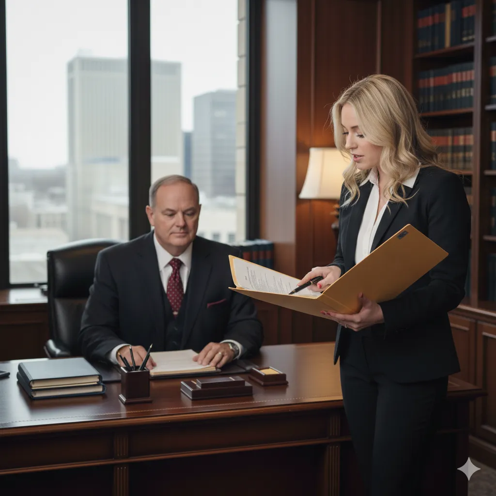 Bob Stein and assistant working at The Stein Firm