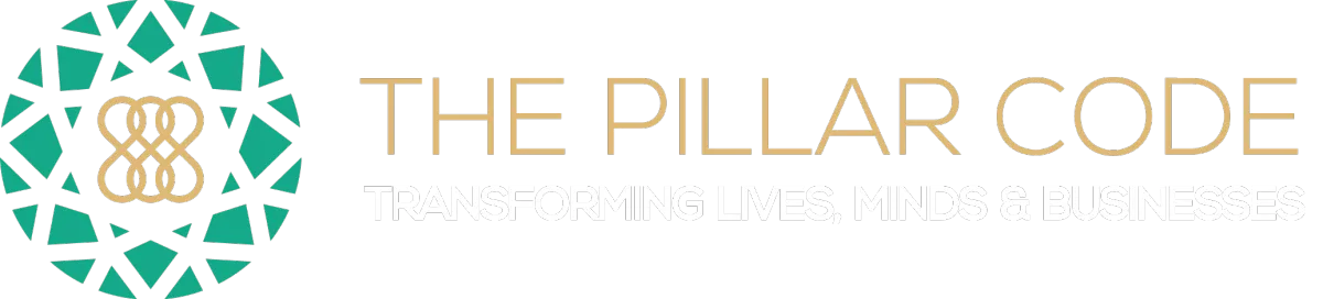 The Pillar Code logo with tagline Transforming Lives, Minds & Businesses.